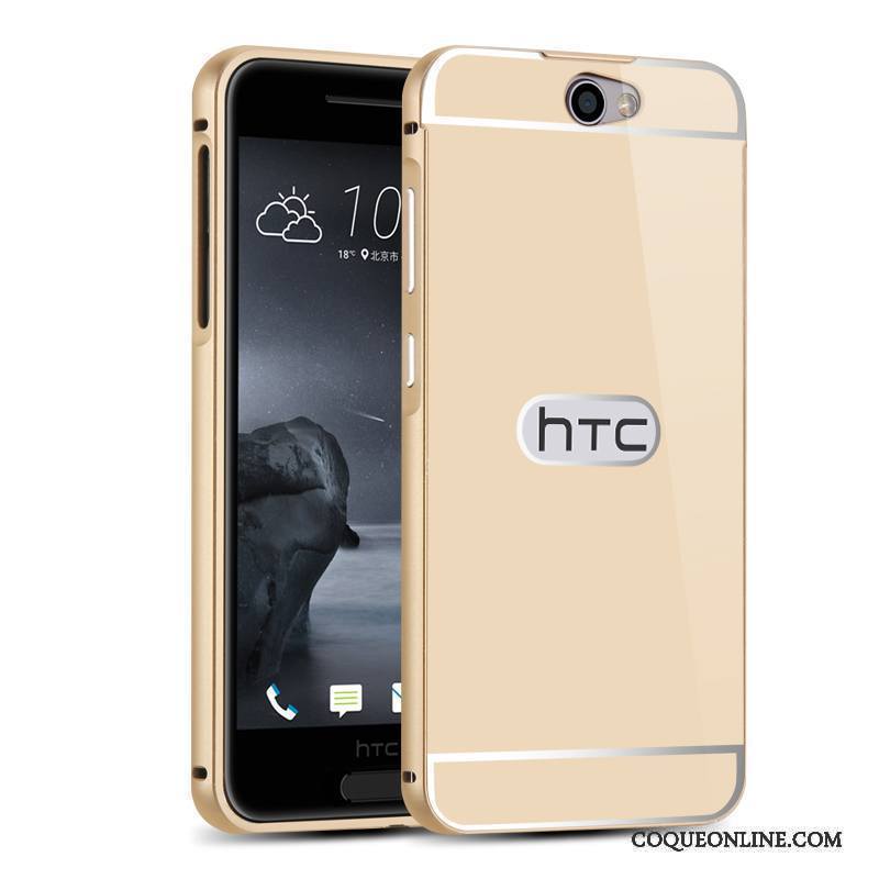 Htc One A9 Protection Border Couvercle Arrière Étui Coque De Téléphone Or Rose