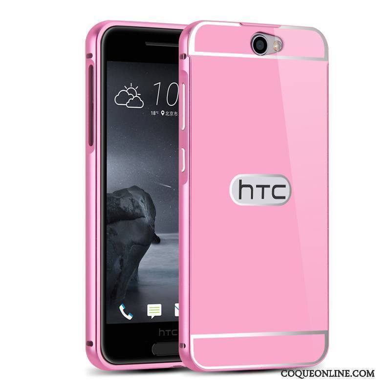 Htc One A9 Protection Border Couvercle Arrière Étui Coque De Téléphone Or Rose