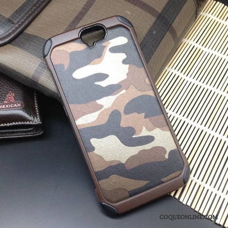 Htc One A9 Vert Camouflage Tendance Silicone Coque Incassable De Téléphone