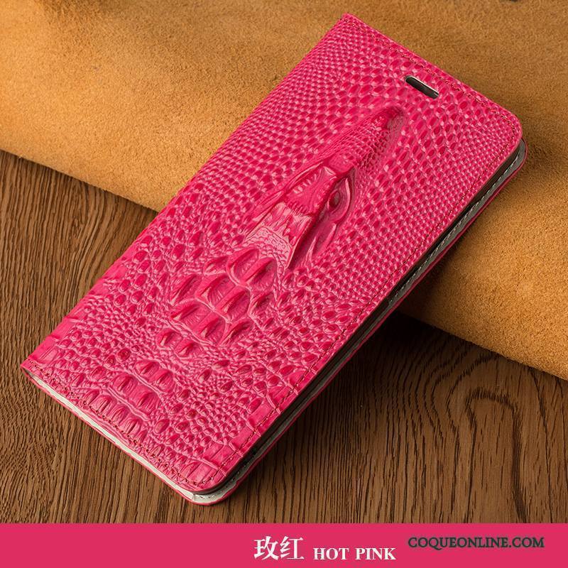 Htc One M8 Coque Cuir Véritable Personnalité Rouge Protection Téléphone Portable Crocodile Modèle Luxe