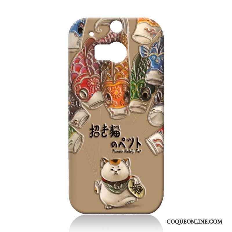 Htc One M8 Coque De Téléphone Dessin Animé Étui Incassable Bleu Difficile Tendance