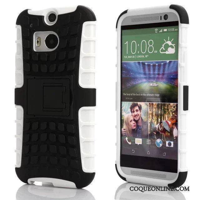 Htc One M8 Coque Incassable Protection Antidérapant Étui Personnalité Trois Défenses Jaune