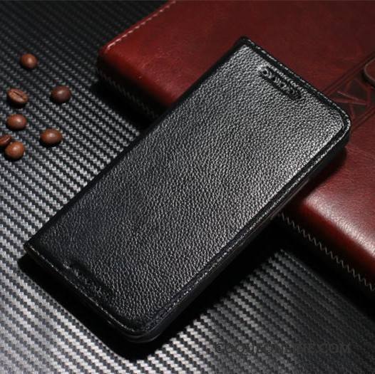 Htc One M8 Housse Cuir Véritable Coque De Téléphone Incassable Simple Téléphone Portable Étui En Cuir