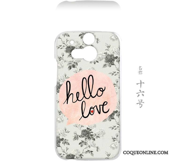 Htc One M8 Incassable Art Protection Frais Coque Amoureux Étui