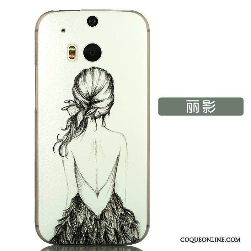 Htc One M8 Protection Charmant Dessin Animé Coque Bleu Étui De Téléphone