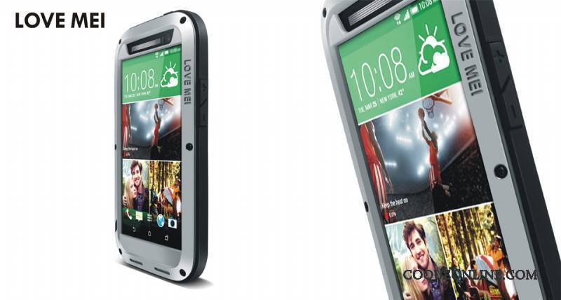 Htc One M8 Protection Trois Défenses Incassable Coque Étui Téléphone Portable Délavé En Daim