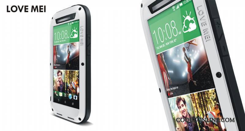 Htc One M8 Protection Trois Défenses Incassable Coque Étui Téléphone Portable Délavé En Daim