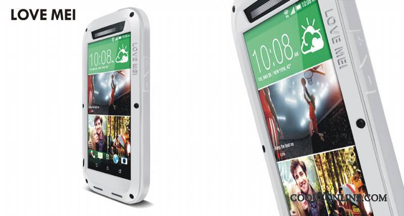 Htc One M8 Protection Trois Défenses Incassable Coque Étui Téléphone Portable Délavé En Daim