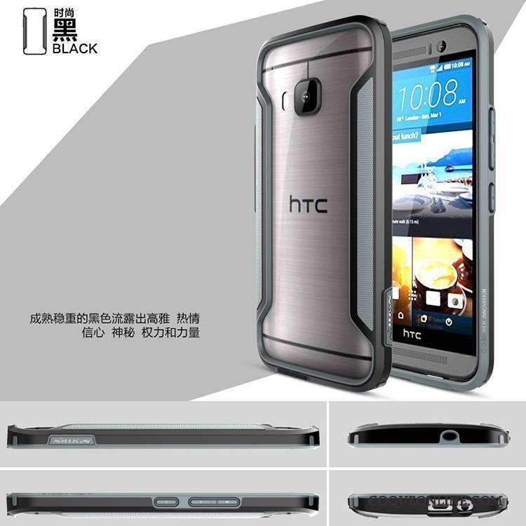Htc One M9 Coque De Téléphone Or Bleu Protection Téléphone Portable Étui Border