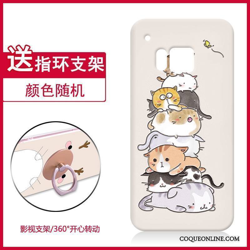 Htc One M9 Tout Compris Dessin Animé Support Fluide Doux Coque Protection Étui