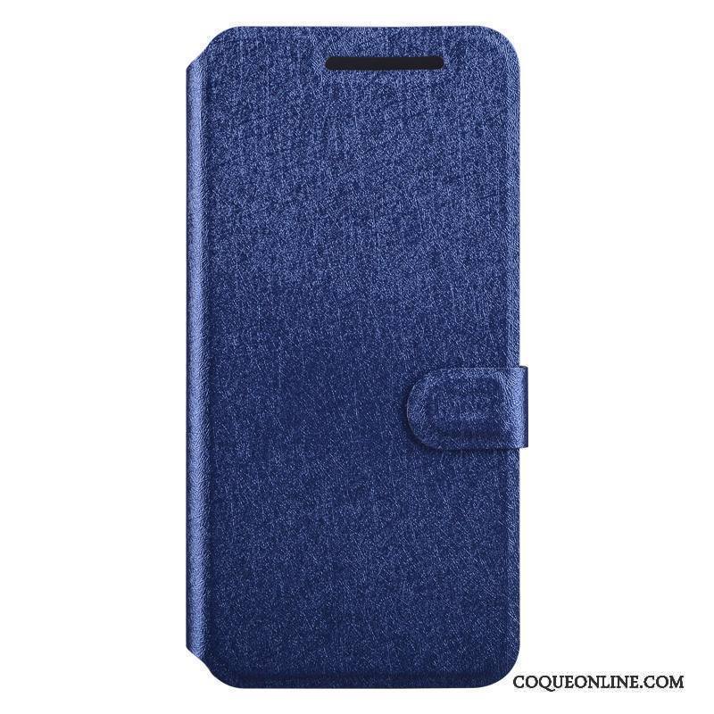 Htc One M9 Étui En Cuir Téléphone Portable Protection Bleu Coque De Téléphone Housse