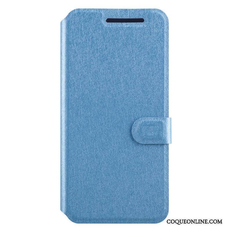 Htc One M9 Étui En Cuir Téléphone Portable Protection Bleu Coque De Téléphone Housse