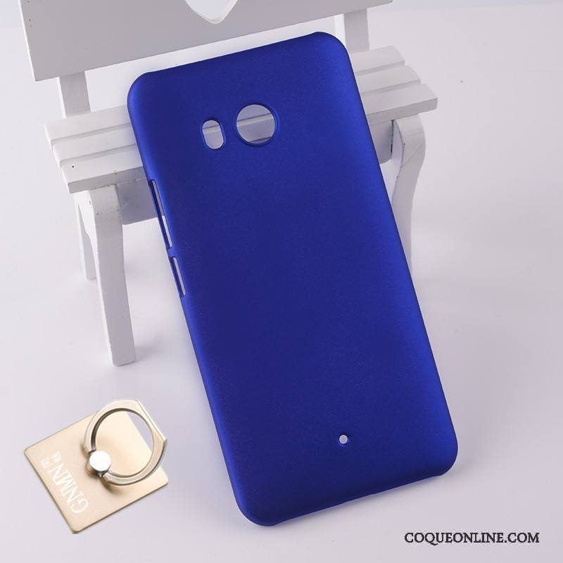 Htc U Play Coque Bleu Étui Protection Difficile De Téléphone Délavé En Daim