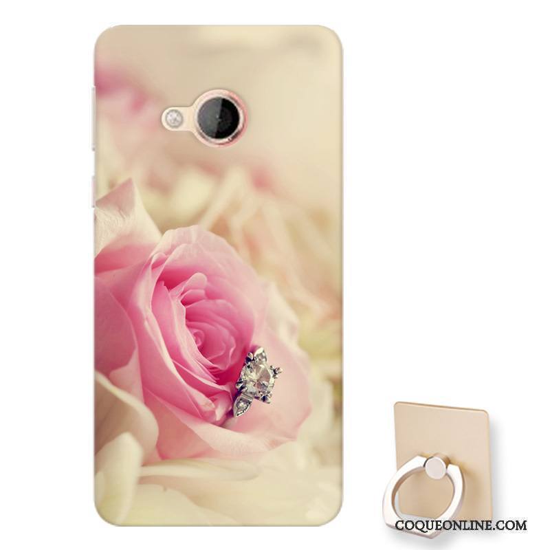 Htc U Play Coque Fluide Doux Dessin Animé Tout Compris Fleurs Personnalisé Rose