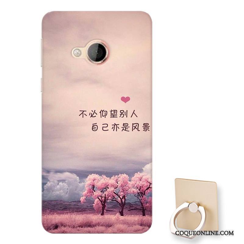 Htc U Play Coque Fluide Doux Dessin Animé Tout Compris Fleurs Personnalisé Rose