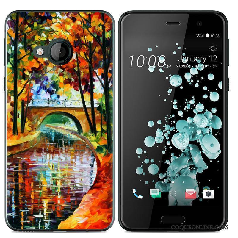 Htc U Play Fluide Doux Téléphone Portable Dessin Animé Coque Étui De Téléphone Silicone