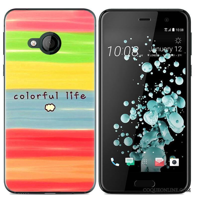 Htc U Play Fluide Doux Téléphone Portable Dessin Animé Coque Étui De Téléphone Silicone