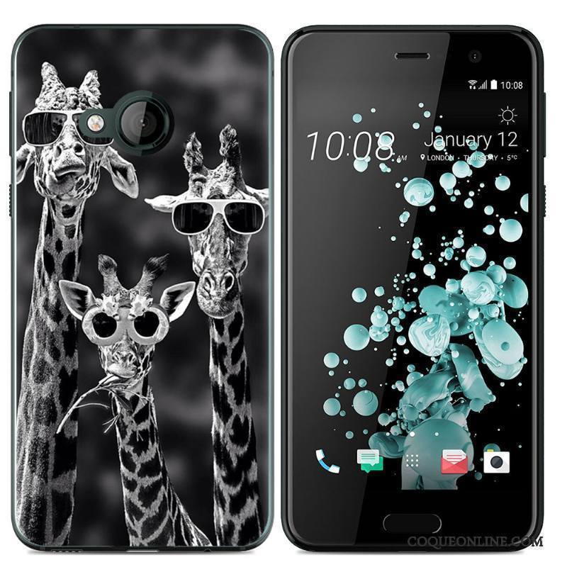 Htc U Play Fluide Doux Téléphone Portable Dessin Animé Coque Étui De Téléphone Silicone