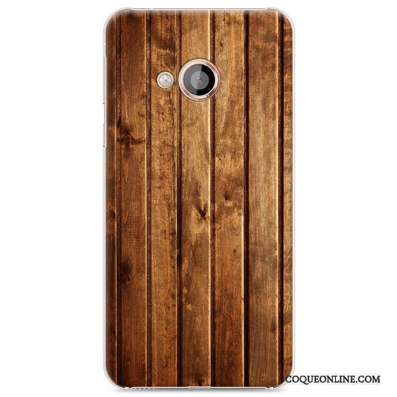 Htc U Play Téléphone Portable Grain De Bois Protection Simple Difficile Étui Coque