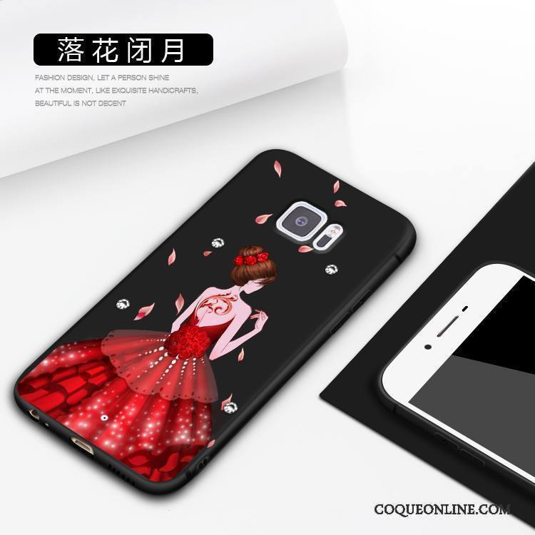 Htc U Ultra Charmant Noir Dessin Animé Peinture Coque Protection Étui