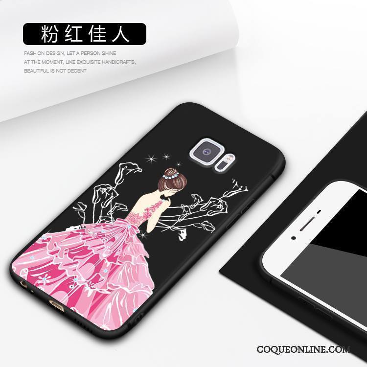 Htc U Ultra Charmant Noir Dessin Animé Peinture Coque Protection Étui