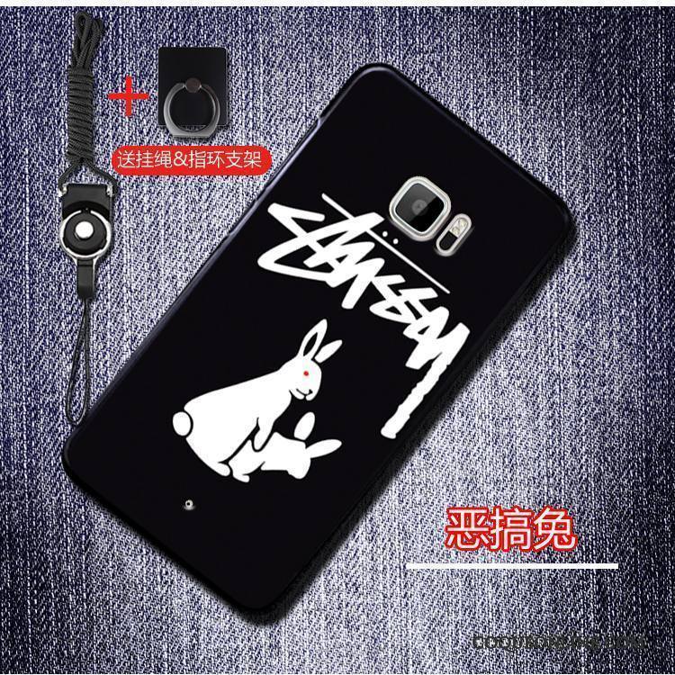 Htc U Ultra Coque Étui Téléphone Portable Incassable Peinture Noir Fluide Doux Protection
