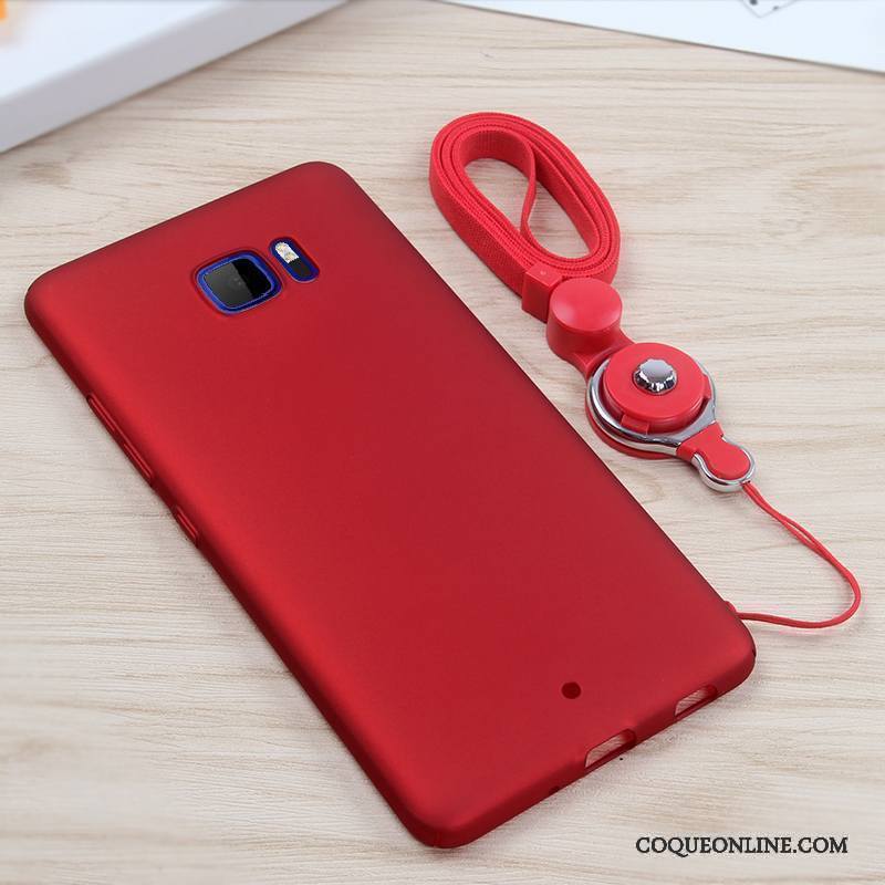 Htc U Ultra Protection Coque De Téléphone Difficile Étui Rouge Noir Ornements Suspendus