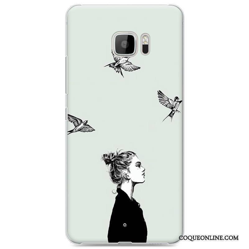 Htc U Ultra Tendance Créatif Amoureux Coque Peinture Jaune De Téléphone