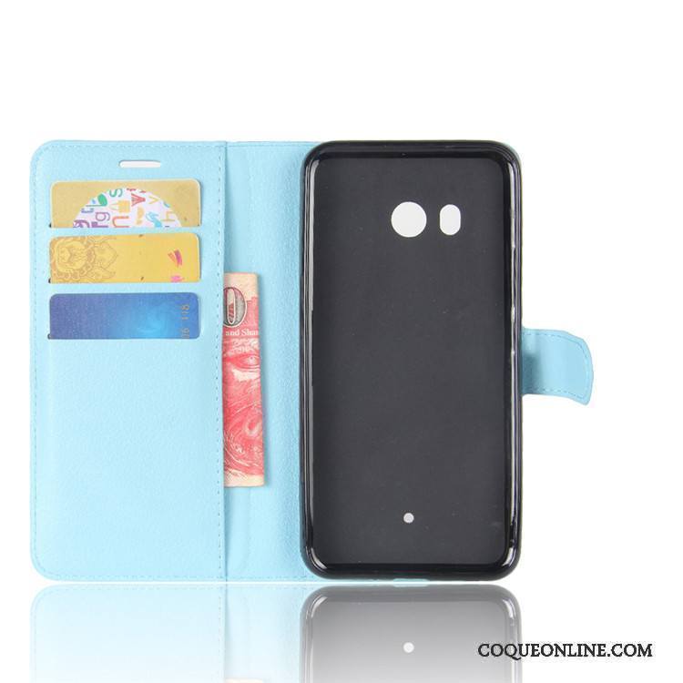 Htc U11 Carte Protection Étui En Cuir Incassable Coque De Téléphone Portefeuille Téléphone Portable