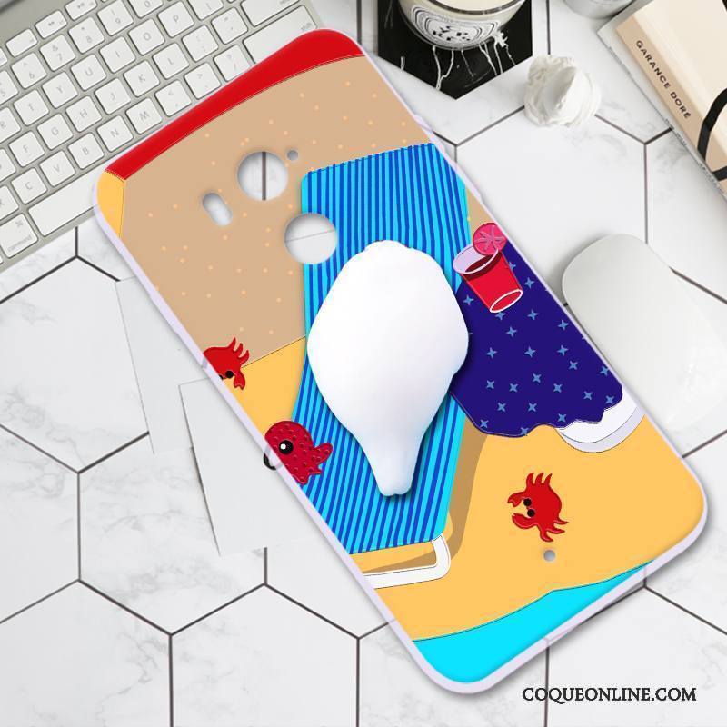 Htc U11+ Coque Créatif Bleu Étui Dessin Animé Fluide Doux Charmant Tout Compris