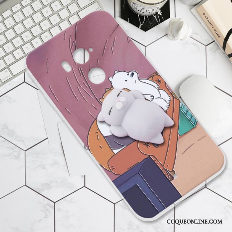 Htc U11+ Coque Créatif Bleu Étui Dessin Animé Fluide Doux Charmant Tout Compris