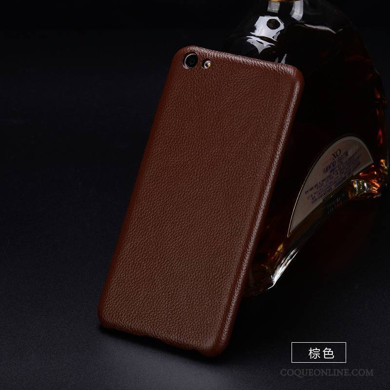 Htc U11 Coque De Téléphone Protection Étui En Cuir Marron Incassable Cuir Véritable Personnalisé