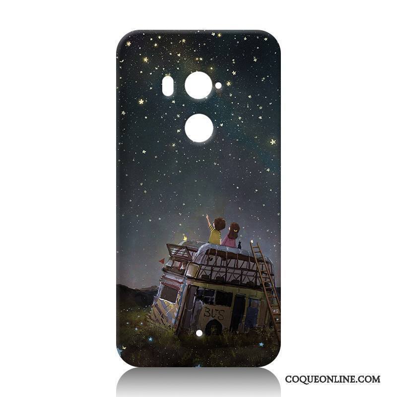 Htc U11+ Coque Dessin Animé Protection Fleurs Fluide Doux Créatif Tout Compris Personnalité