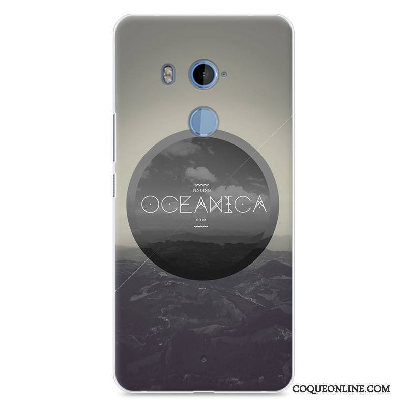 Htc U11+ Coque Peinture Protection Dessin Animé Créatif Silicone Étui Incassable