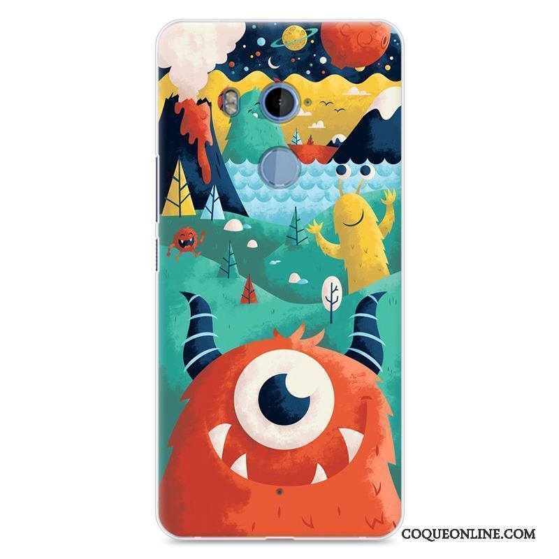 Htc U11+ Coque Peinture Protection Dessin Animé Créatif Silicone Étui Incassable