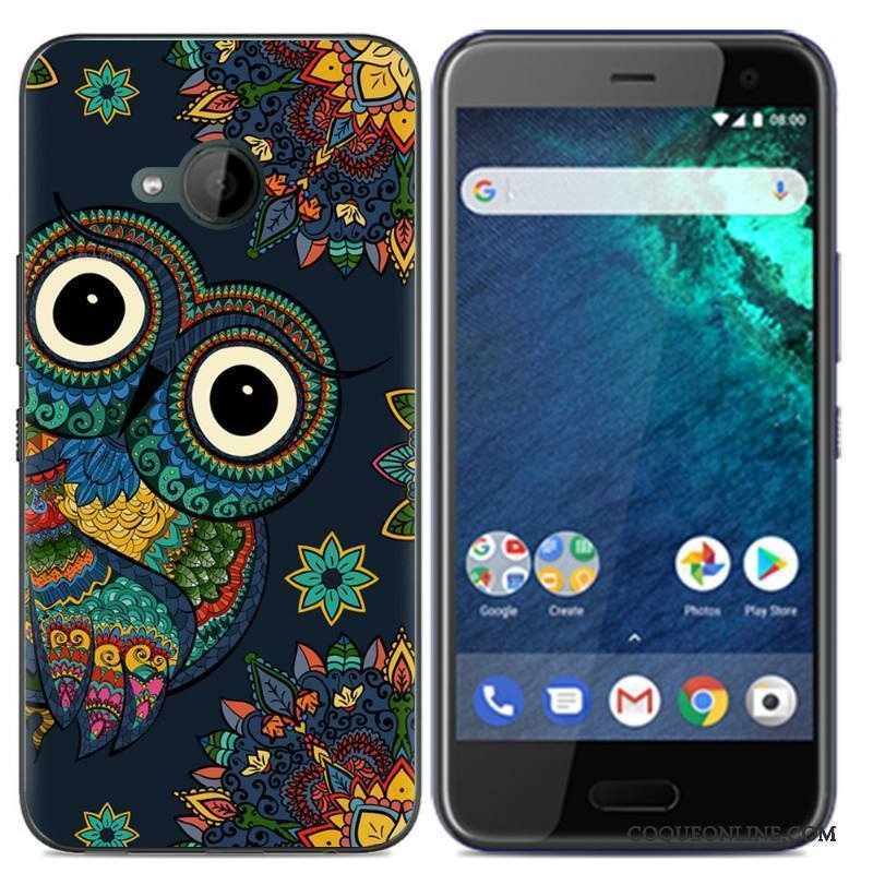 Htc U11 Life Chaud Peinture Fluide Doux Nouveau Noir Tendance Coque De Téléphone