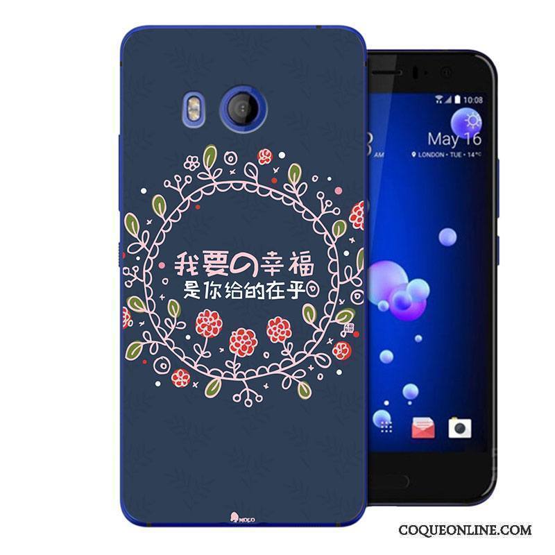 Htc U11 Tendance Dessin Animé Fluide Doux Coque De Téléphone Silicone Personnalité Vert