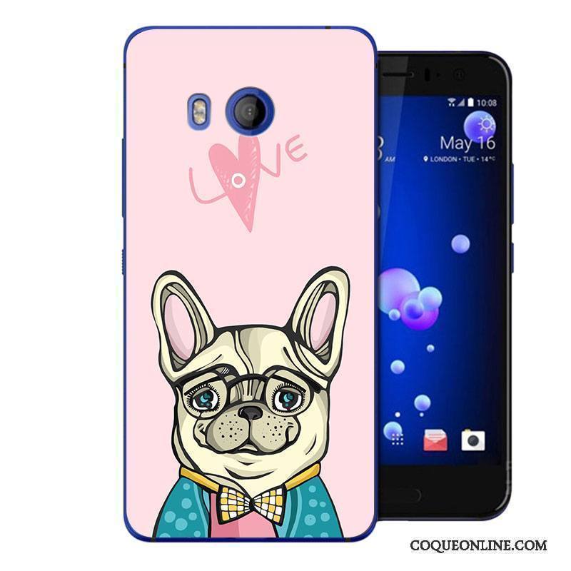 Htc U11 Tendance Dessin Animé Fluide Doux Coque De Téléphone Silicone Personnalité Vert