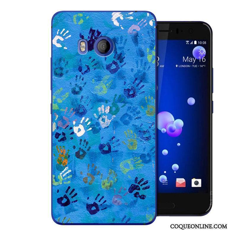 Htc U11 Tendance Dessin Animé Fluide Doux Coque De Téléphone Silicone Personnalité Vert