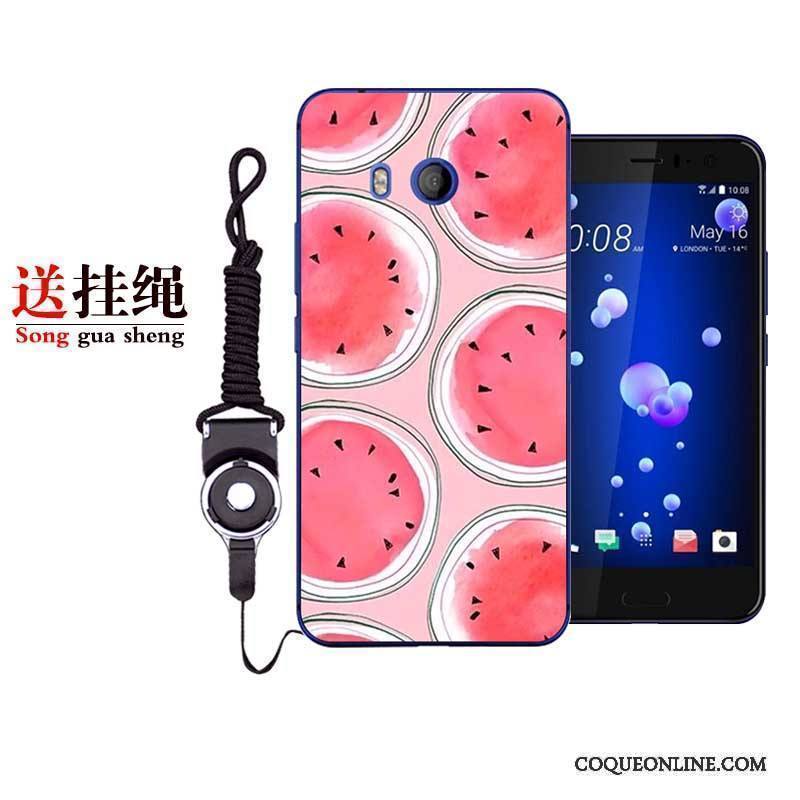 Htc U11 Étui Protection Tout Compris Noir Incassable Silicone Coque