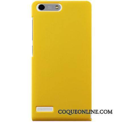 Huawei Ascend G6 Délavé En Daim Étui Coque Jaune De Téléphone Protection Téléphone Portable