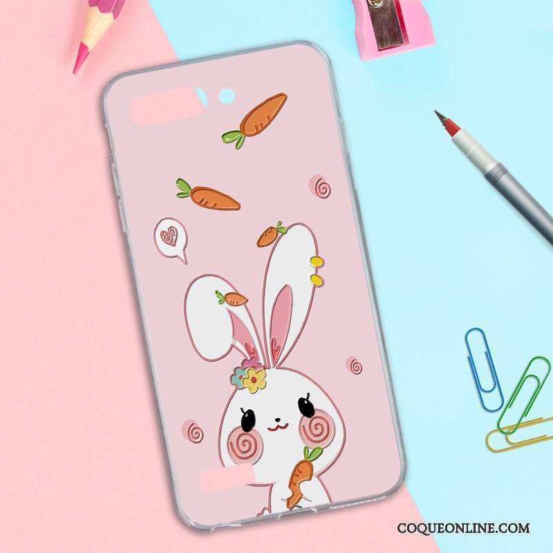 Huawei Ascend G6 Gaufrage Coque De Téléphone Incassable Étui Rose Nouveau Dessin Animé