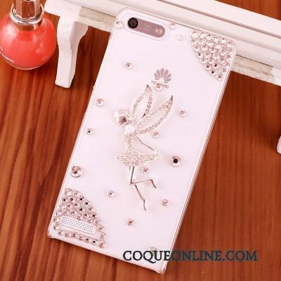 Huawei Ascend G6 Protection Étui Rose Téléphone Portable Coque De Téléphone Strass