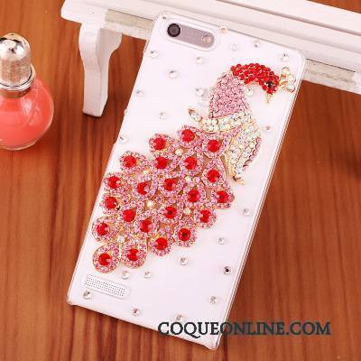 Huawei Ascend G6 Protection Étui Rose Téléphone Portable Coque De Téléphone Strass