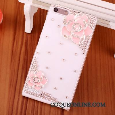 Huawei Ascend G6 Protection Étui Rose Téléphone Portable Coque De Téléphone Strass