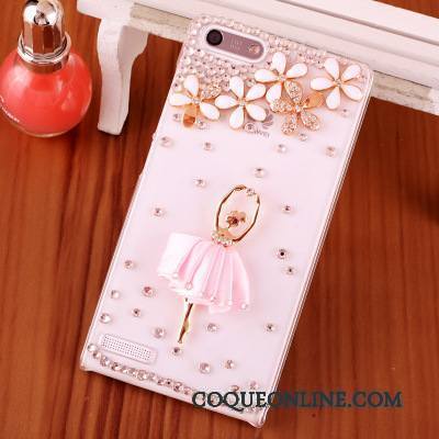 Huawei Ascend G6 Protection Étui Rose Téléphone Portable Coque De Téléphone Strass