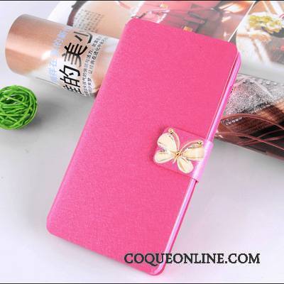 Huawei Ascend G6 Rose Étui En Cuir Coque De Téléphone Housse Protection