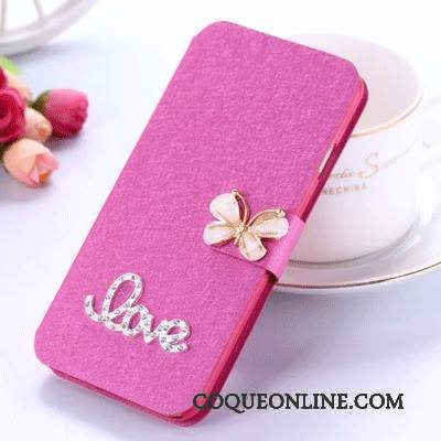 Huawei Ascend G6 Rose Étui En Cuir Coque De Téléphone Housse Protection