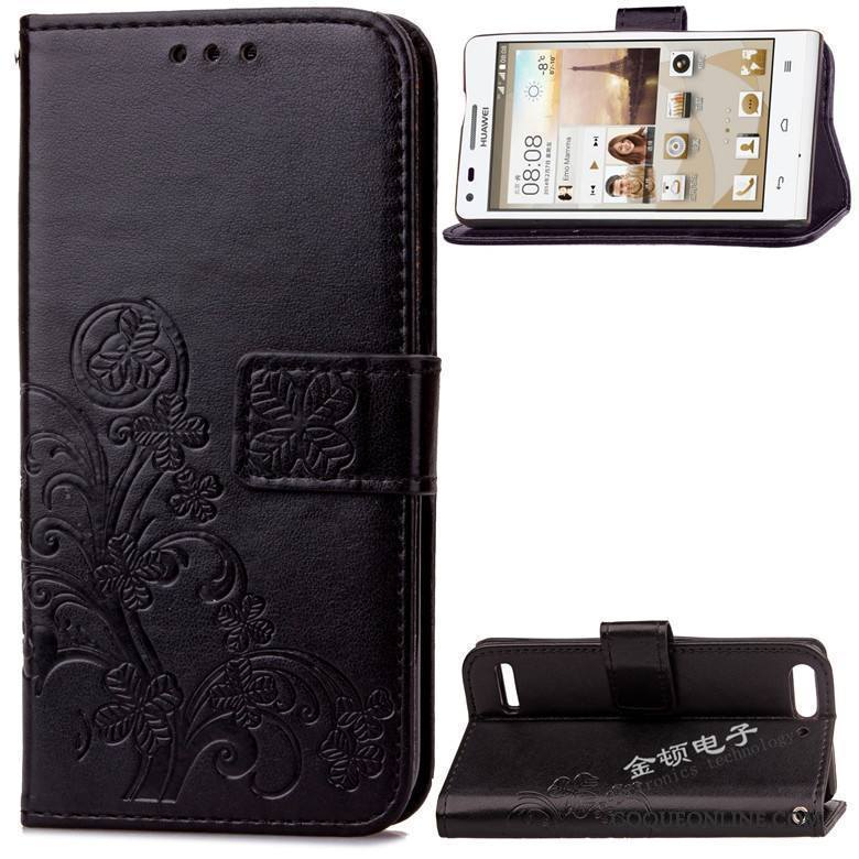 Huawei Ascend G6 Téléphone Portable Coque Clamshell Étui Protection Incassable Étui En Cuir