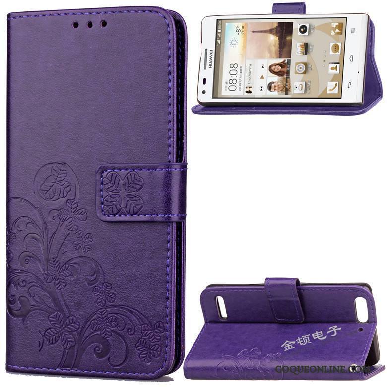 Huawei Ascend G6 Téléphone Portable Coque Clamshell Étui Protection Incassable Étui En Cuir